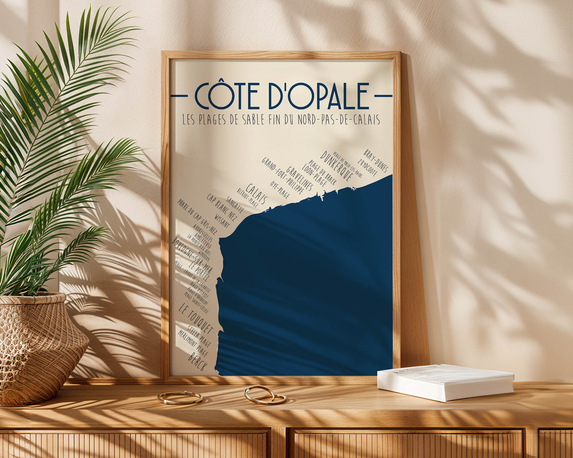 Affiche Zoe Poster Côte d’Opale – carte décorative du littoral du Nord