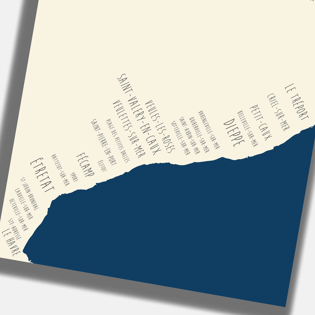 Affiche Normandie élégante et originale, parfaite pour décoration murale.