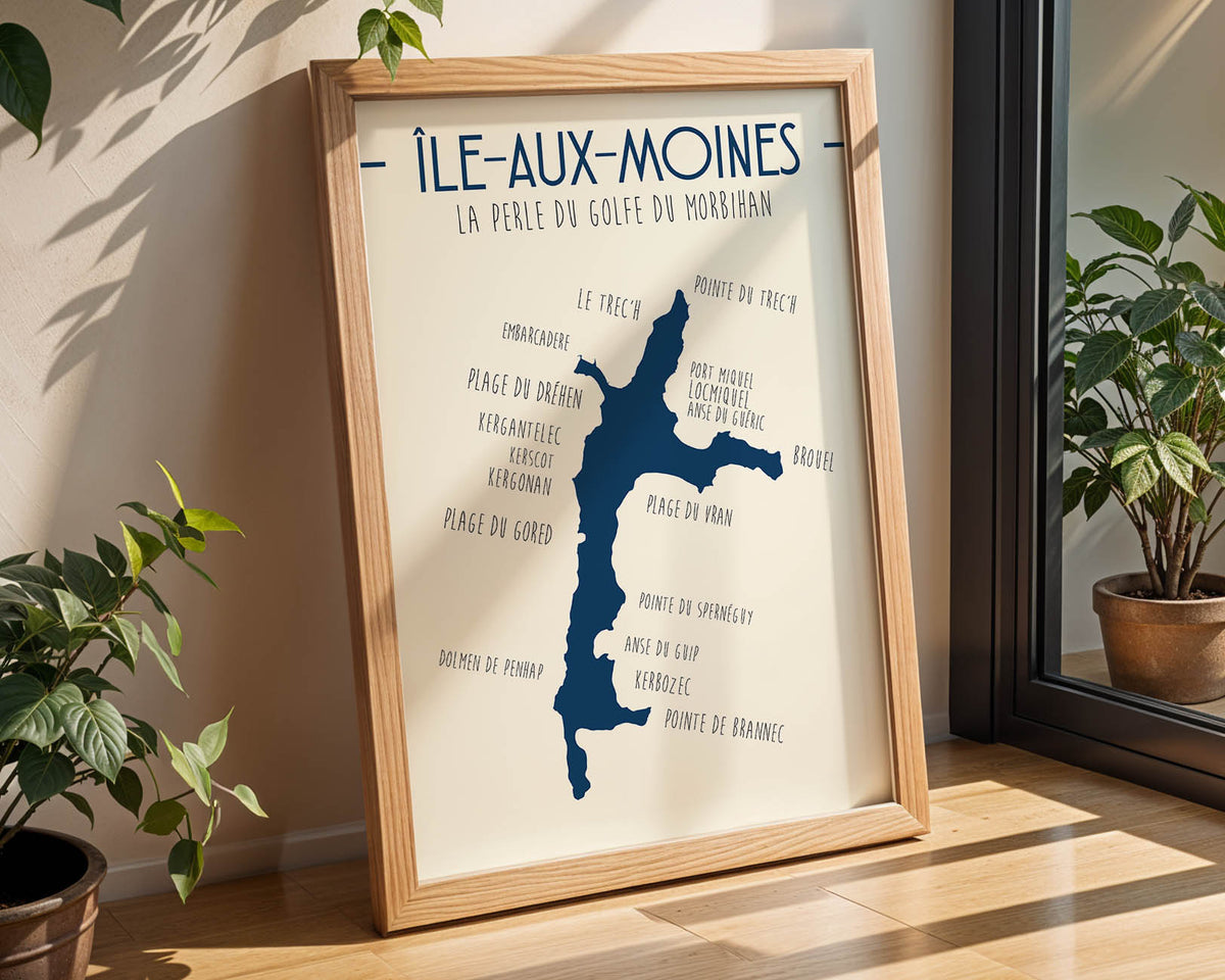 Affiche Île-Aux-Moines - Bretagne
