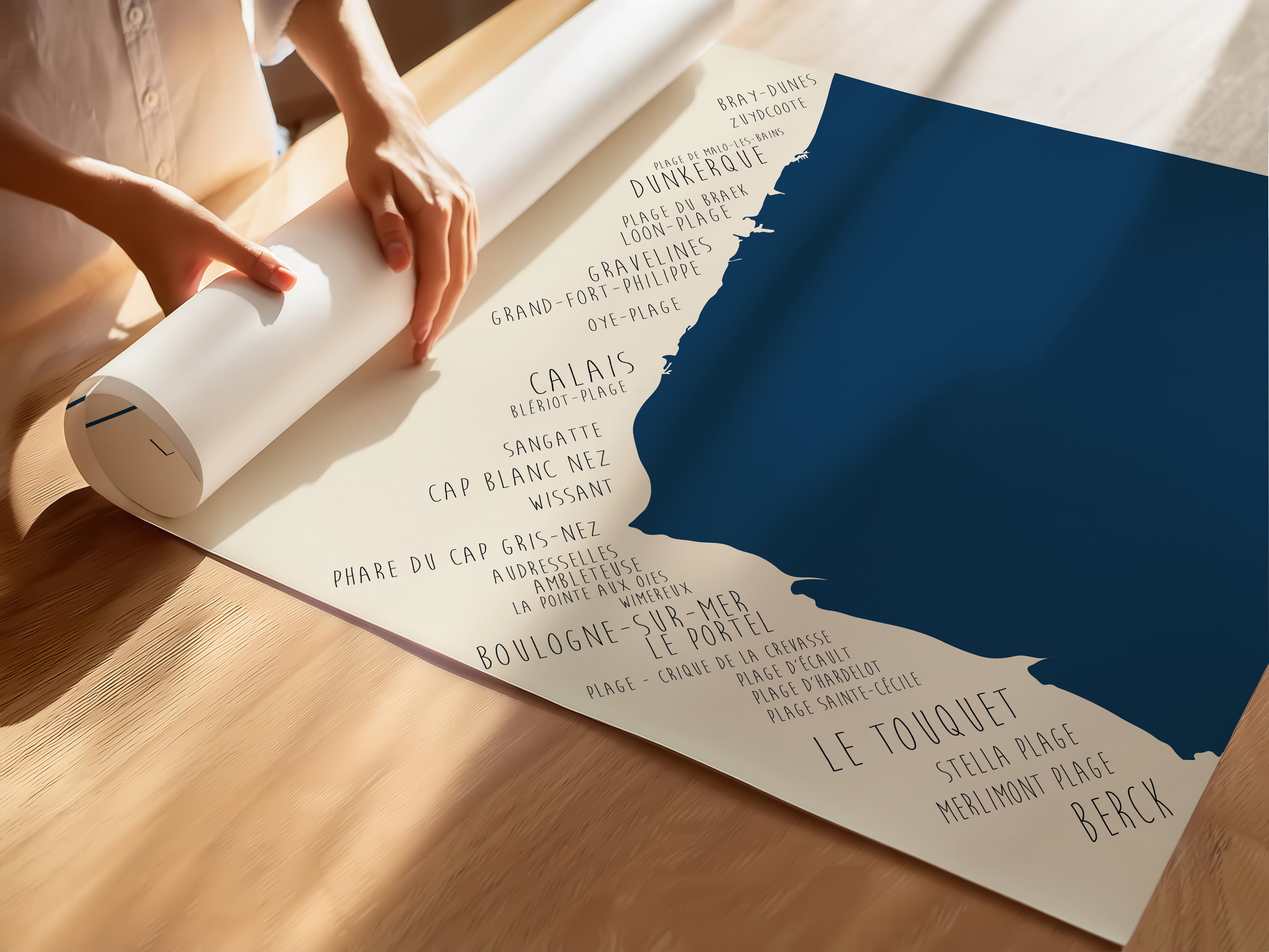 Illustration du littoral Côte d’Opale – affiche décorative Zoe Poster Nord