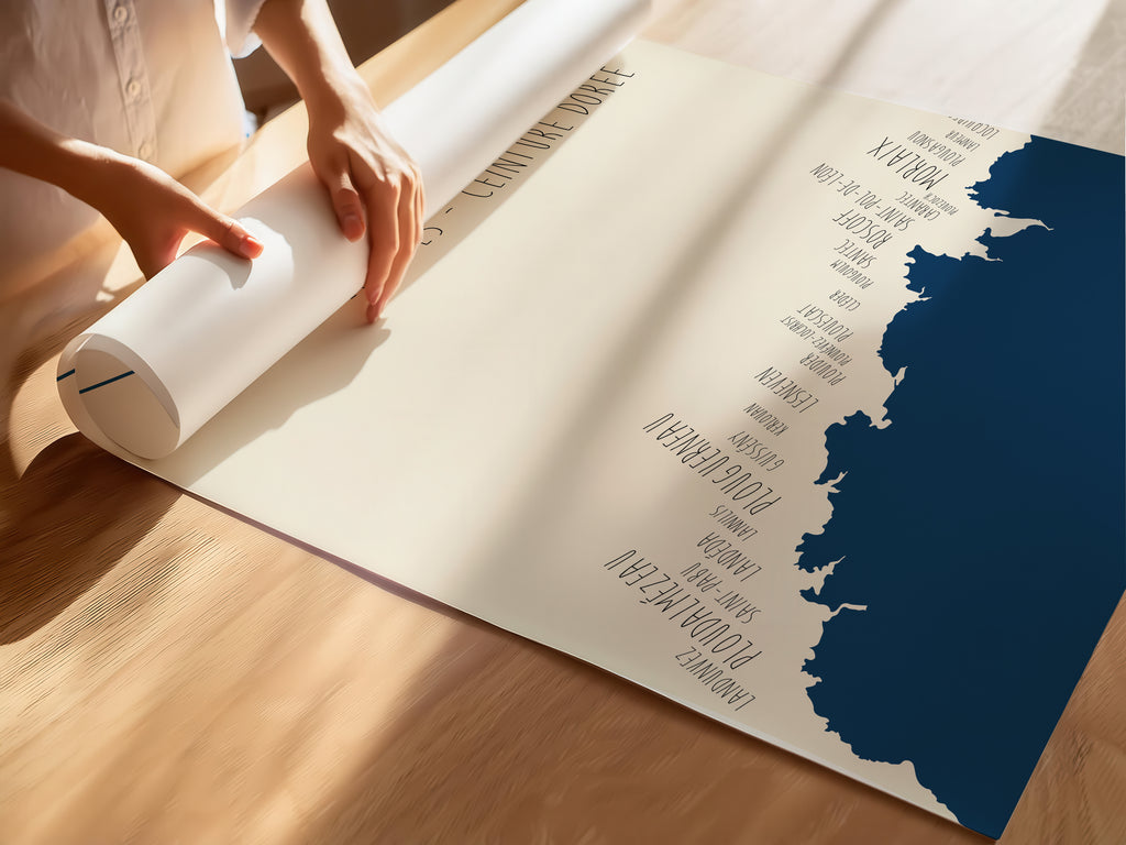 Illustration littorale Finistère – affiche décorative minimaliste Zoe Poster Bretagne