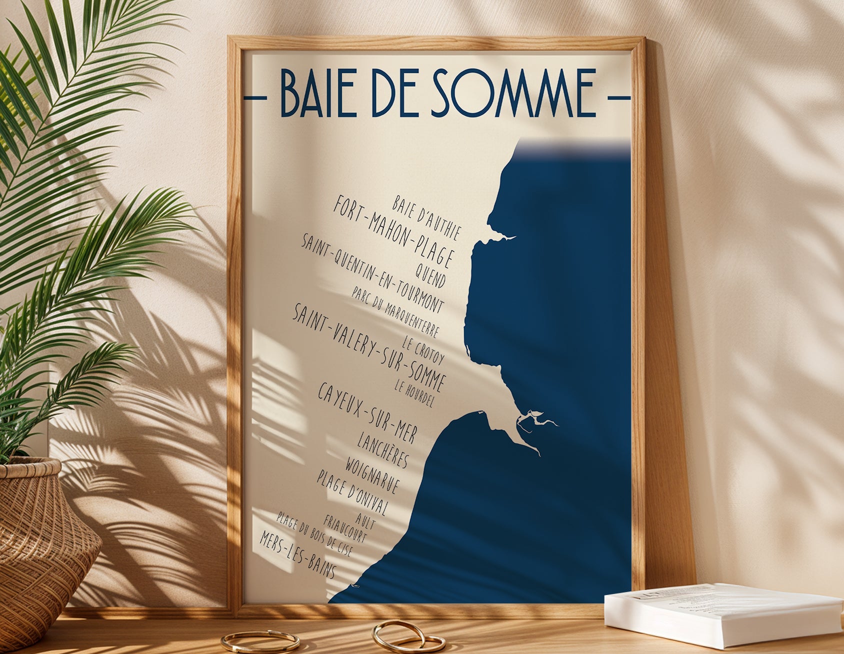 Poster Baie de Somme – illustration moderne du littoral et des dunes