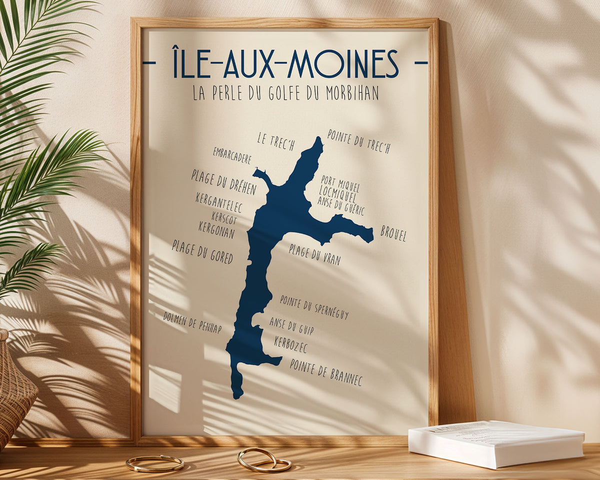 Affiche Île-Aux-Moines - Bretagne