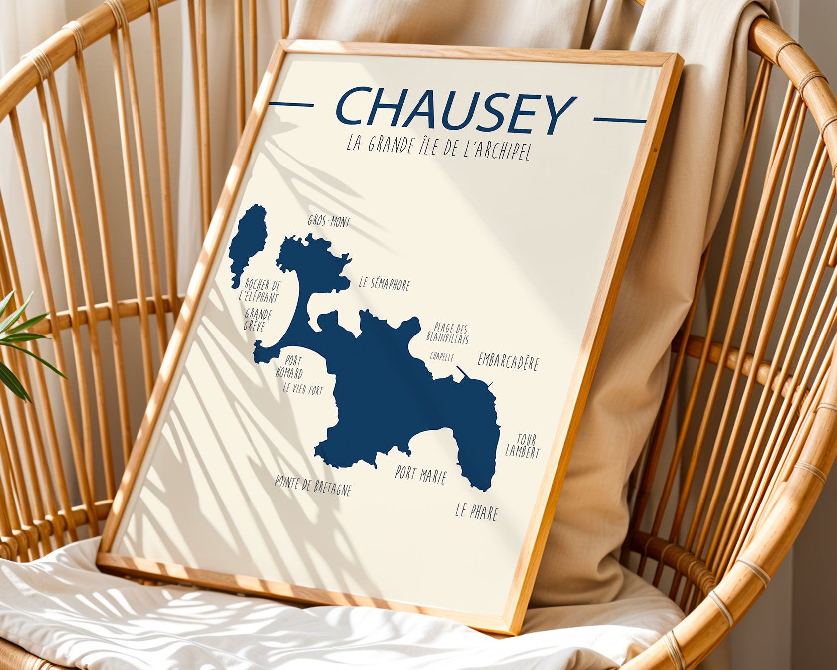 Affiche décorative Îles Chausey paysage marin en Normandie