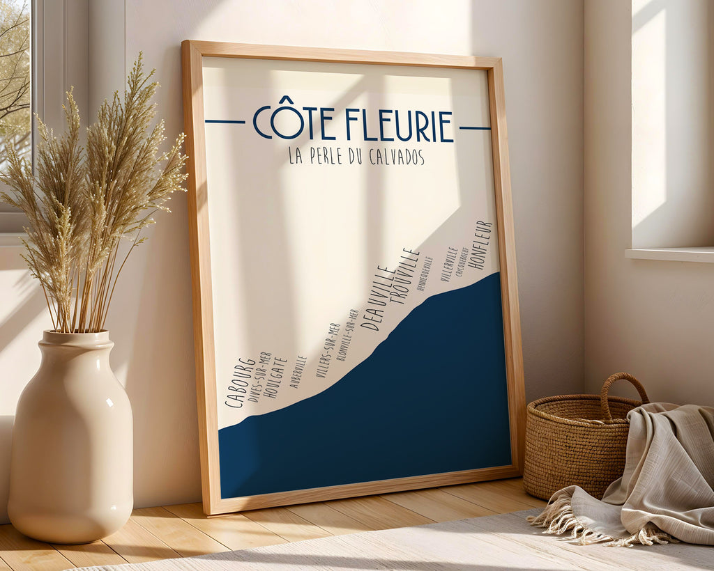 Affiche minimaliste Normandie décoration intérieure douce et élégante Zoe Poster