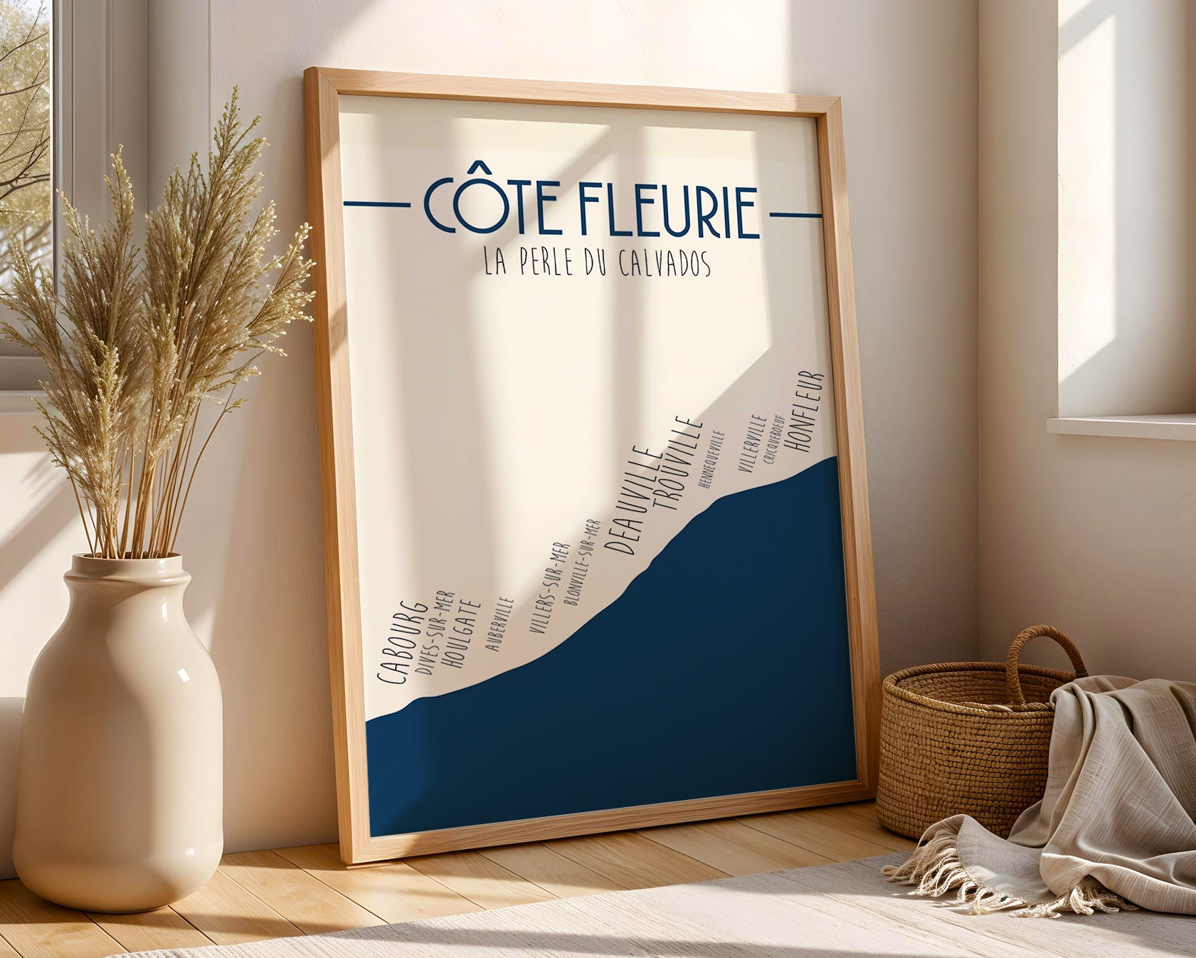 Affiche minimaliste Normandie décoration intérieure douce et élégante Zoe Poster