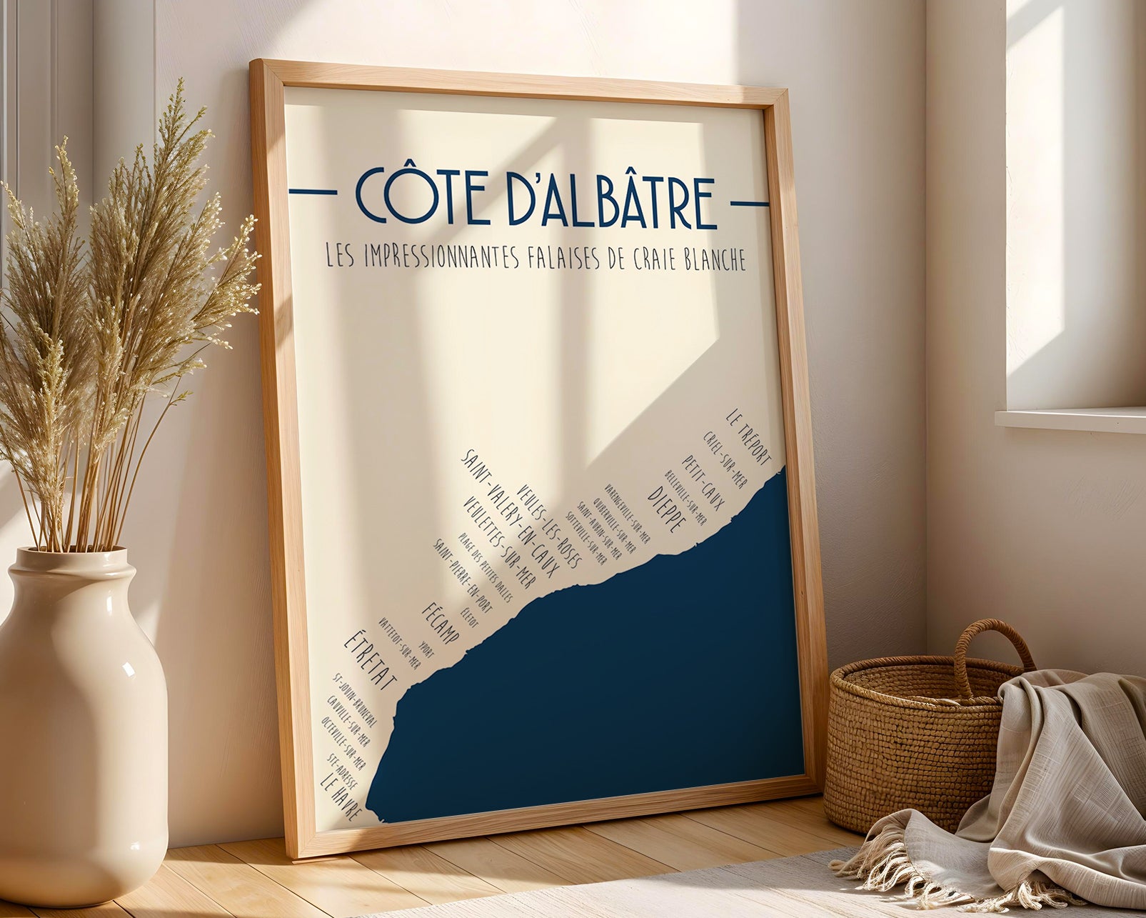 Poster cartographique Haute‑Normandie par le studio normand Zoe Poster
