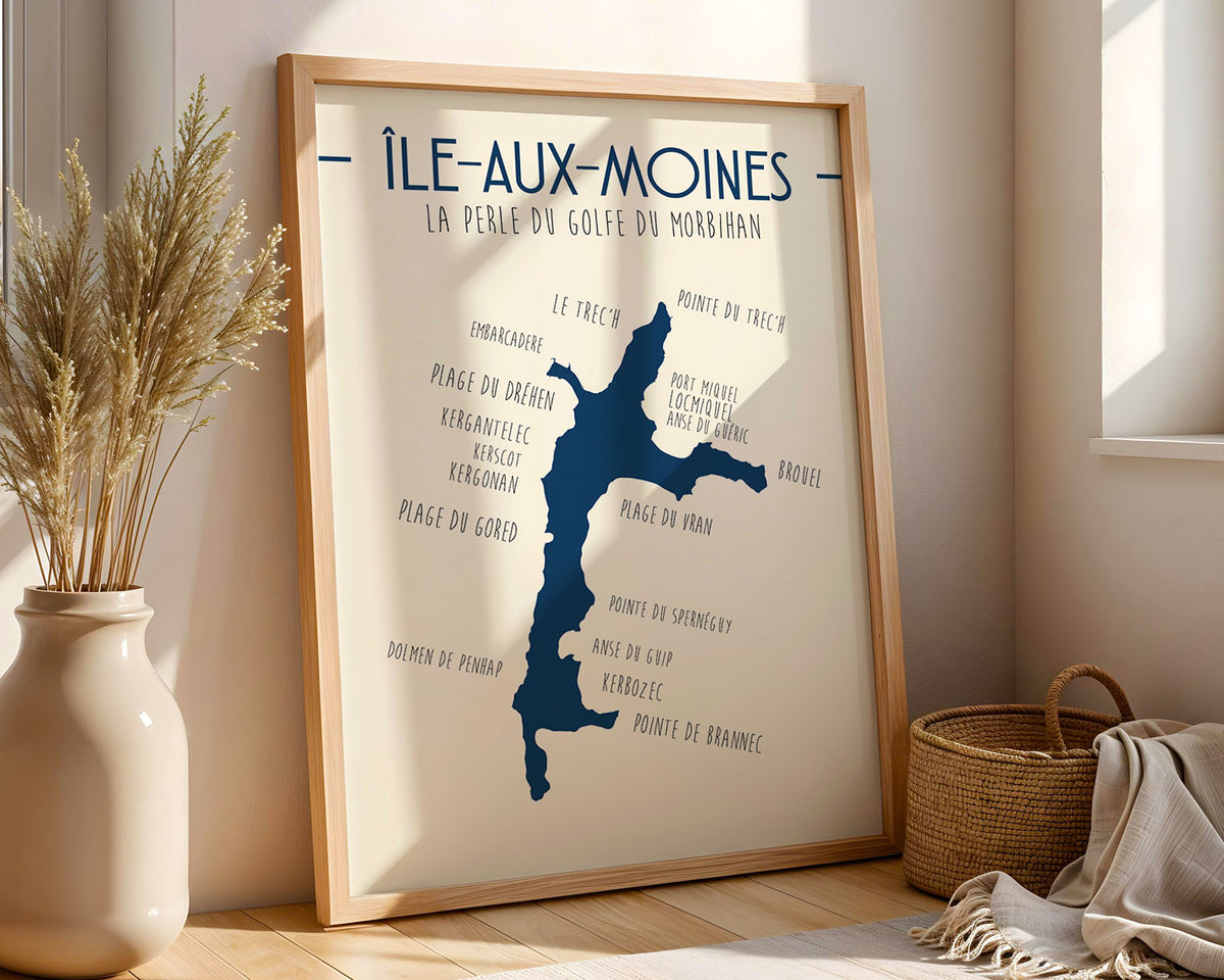 Affiche Île-Aux-Moines - Bretagne