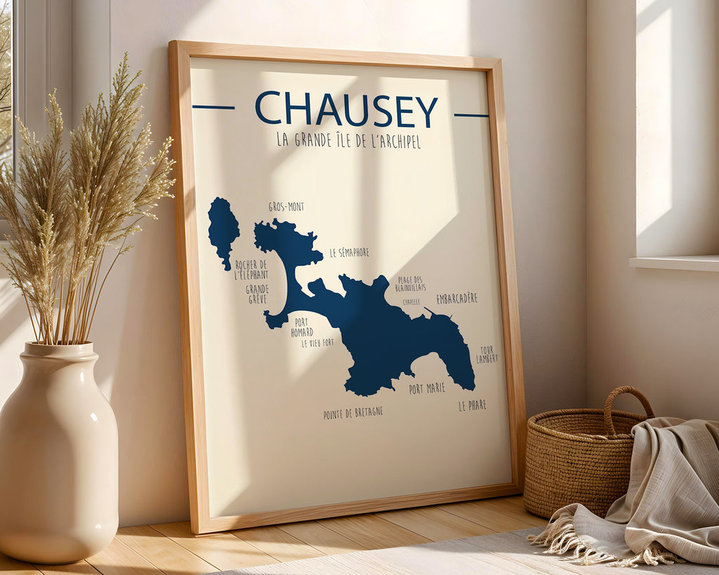 Affiche murale Chausey archipel normand ambiance bord de mer