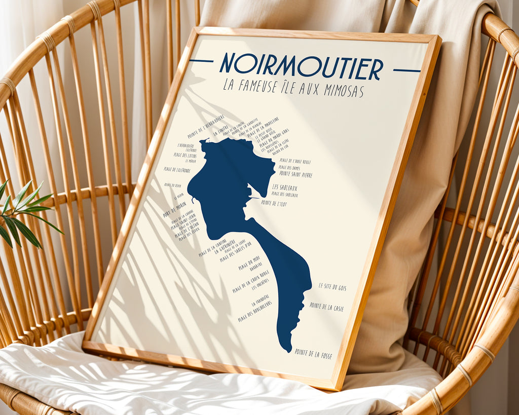 Illustration décorative de Noirmoutier pour décoration murale intérieure