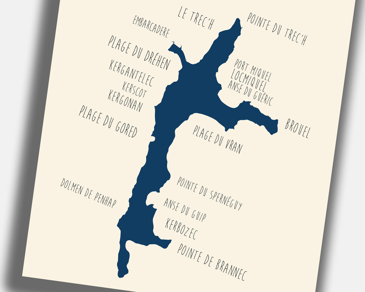 Affiche Île-Aux-Moines - Bretagne